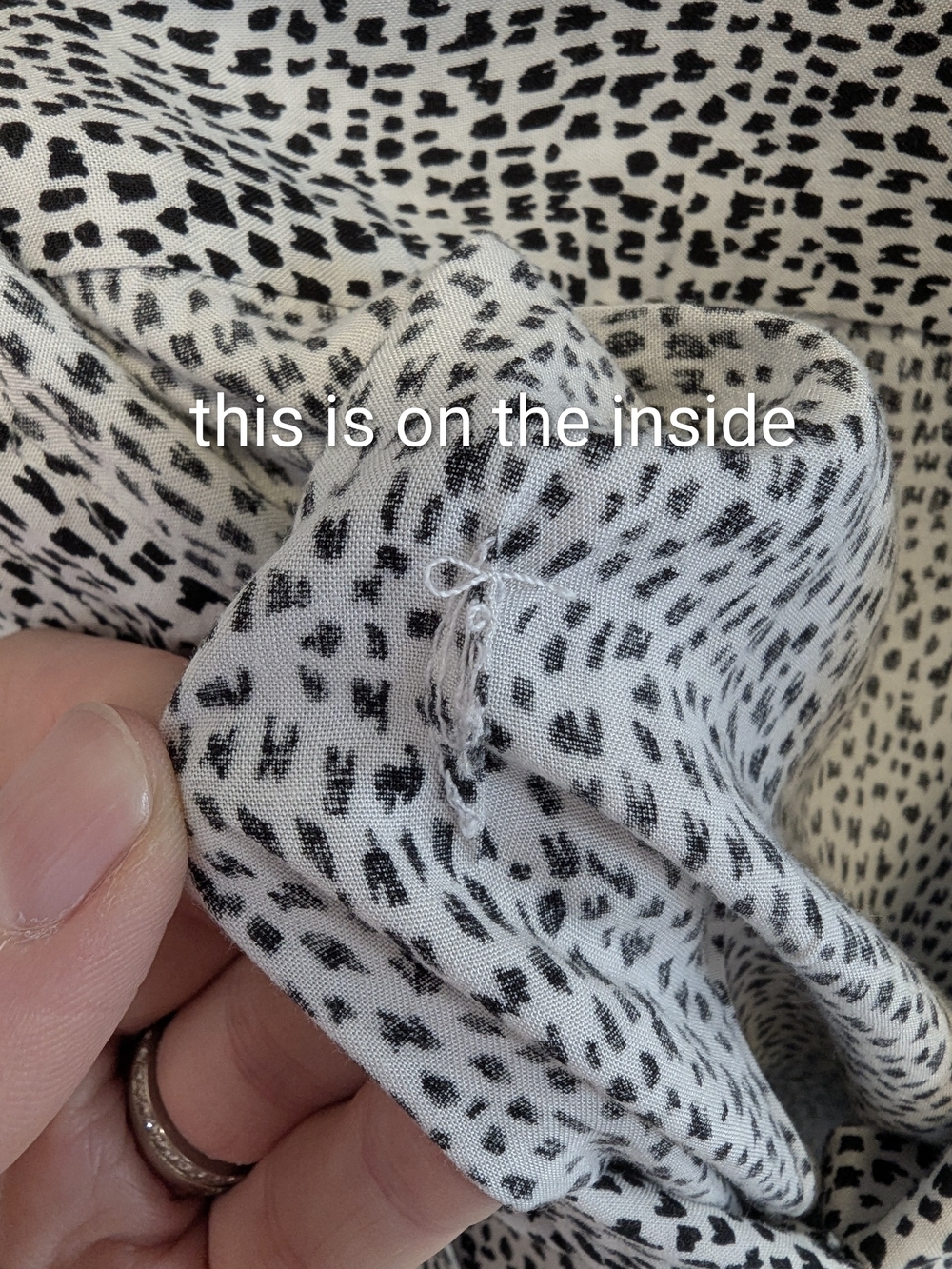 Lord & Taylor Black & White Speckled Button-Down Shirt - Picture 9 of 9